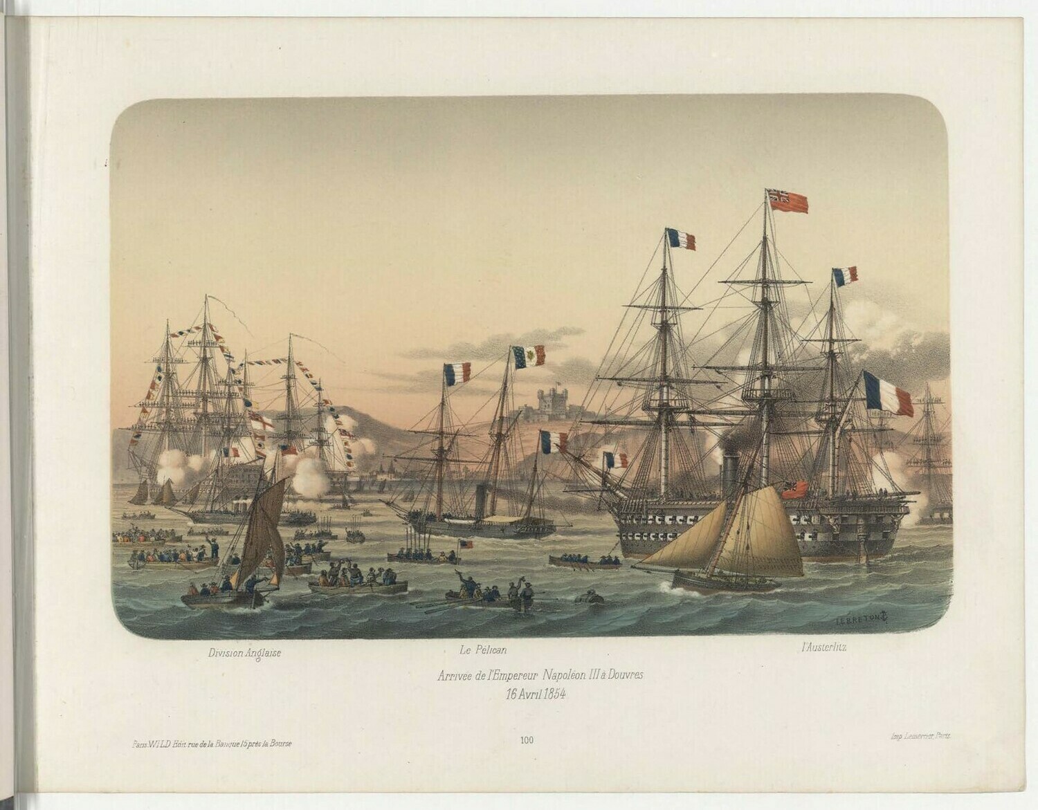 Прибытие императора Наполеона III в Дувр.
