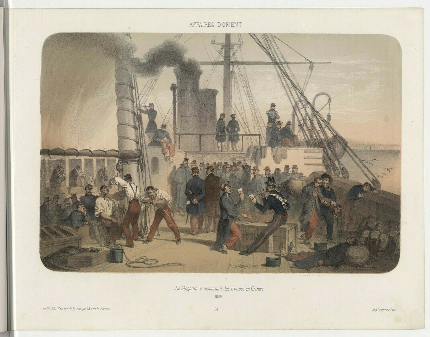 Перевозка войска в Крым, 1855 год.