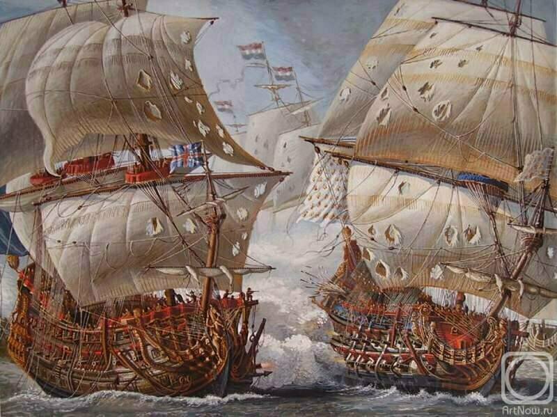 А. В. Горбунов. Морское сражение при мысе Ла-Хог 22 мая 1692 г.