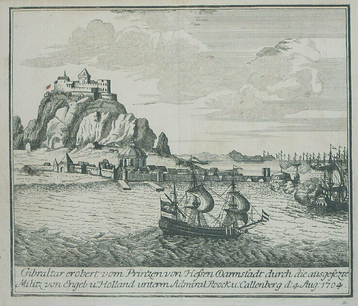 Крепость Гибралтар в 1704