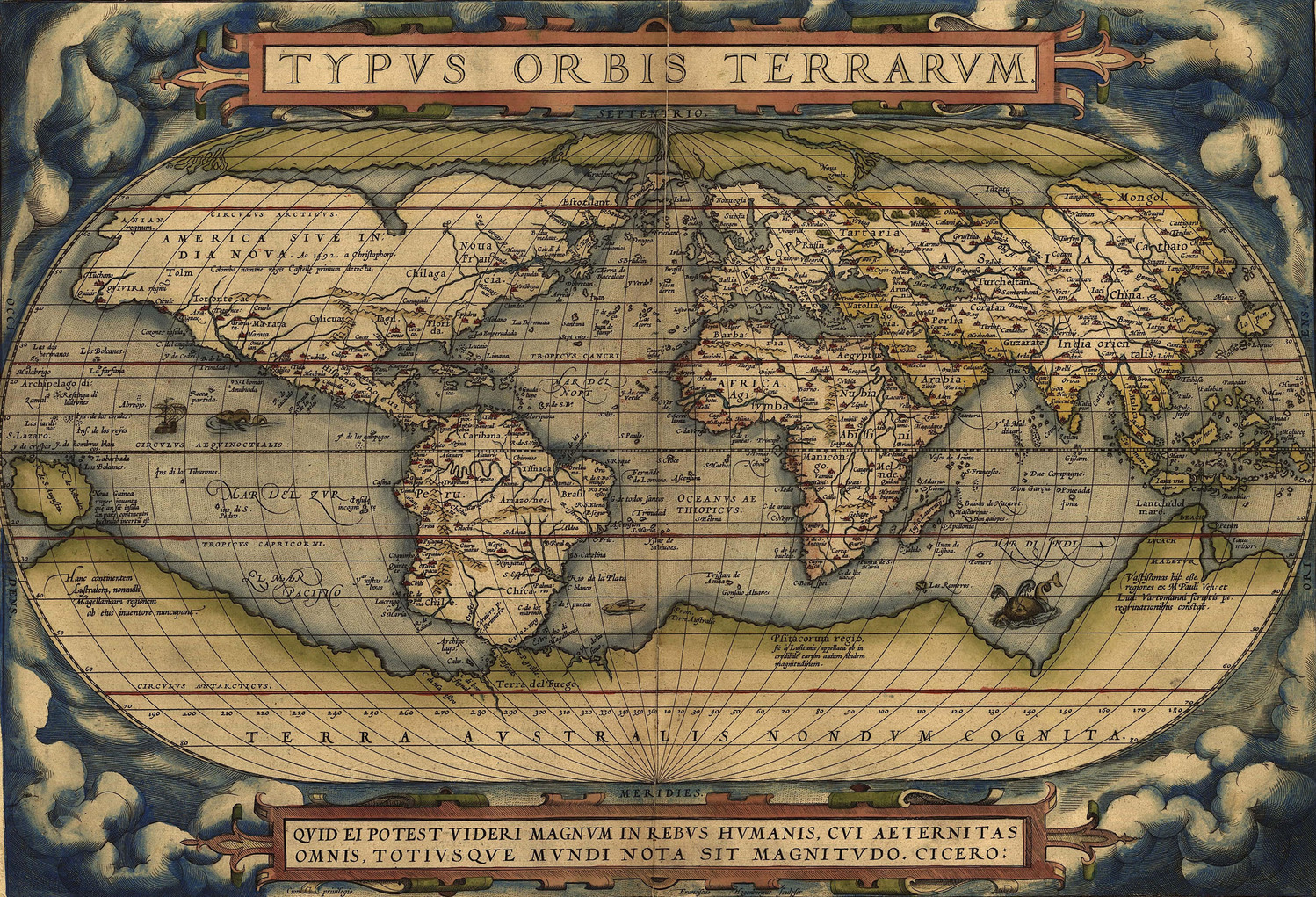 Карта мира 1570 г.