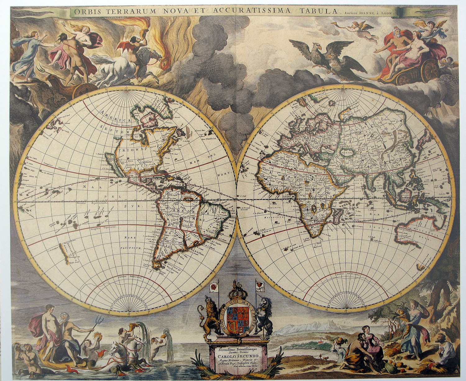 Карта мира 1680 г.