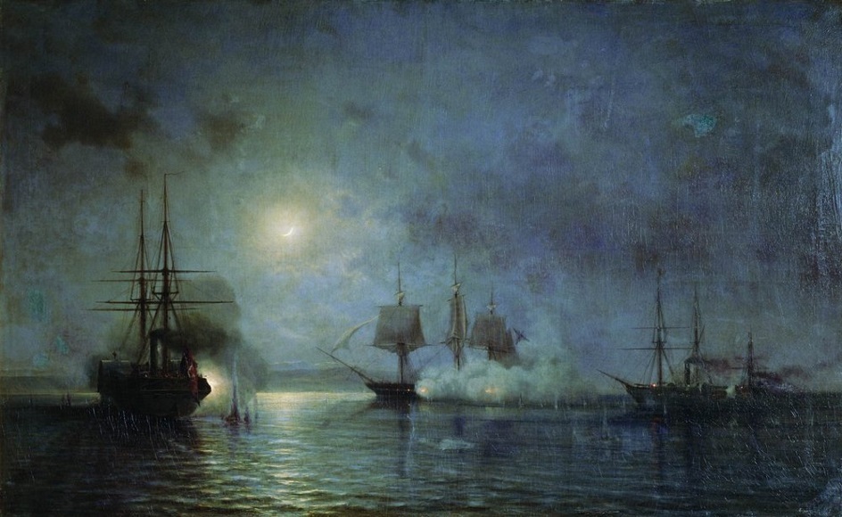 А. П. Боголюбов. Ночное нападение на 44-пушечный фрегат Флора с 5 на 6 ноября 1853 года.