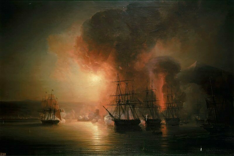 Жан Антуан Теодор. Захват форта Сан Хуан в Мексике французским флотом, под командованием адмирала Бодена 27 ноября 1838 года.