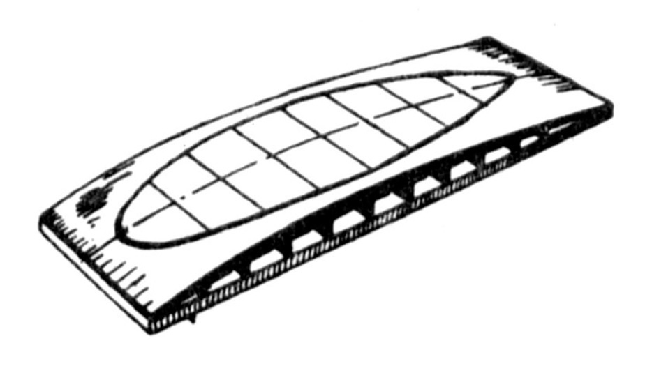 Стапель для фор­мы из гипса, применяемой при изготовлении корпуса модели из металла