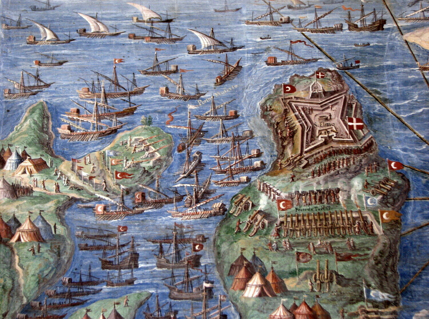 Осада Мальты турками в 1565 году.