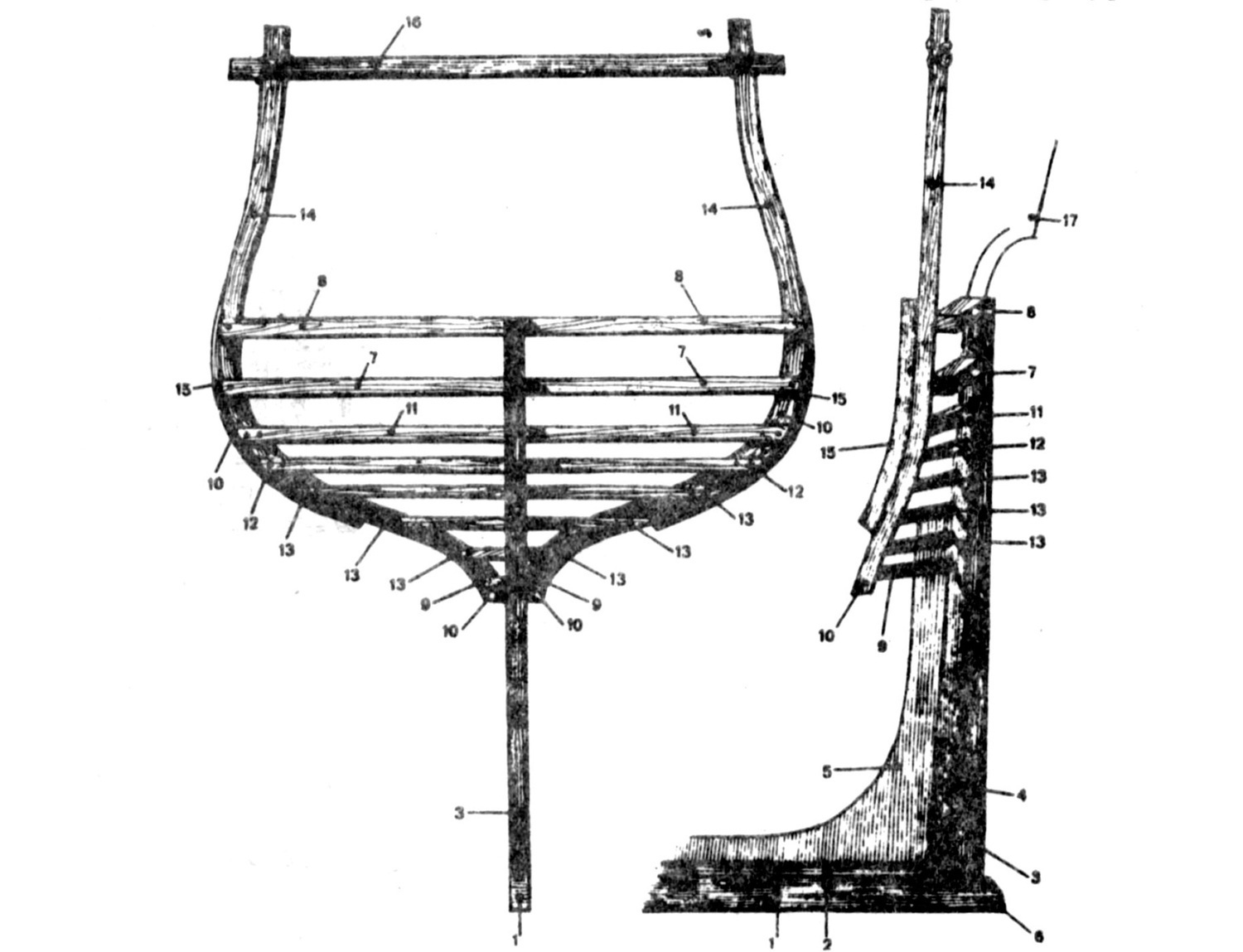 Конструкция кормы „arcaccia” деревянного судна