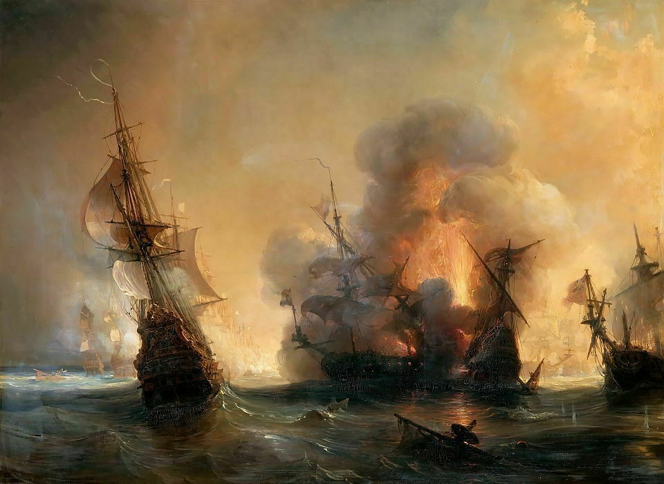 Жан Антуан Теодор Гудин. Морская битва при Лагосе 27 июня 1693 года