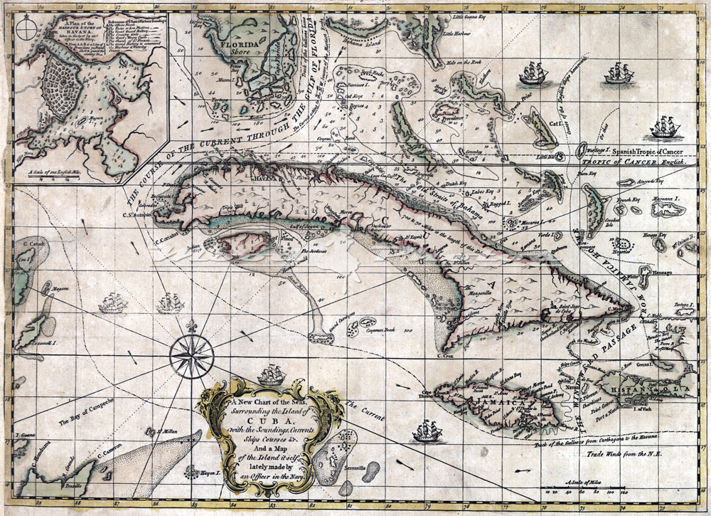Карта карибского моря