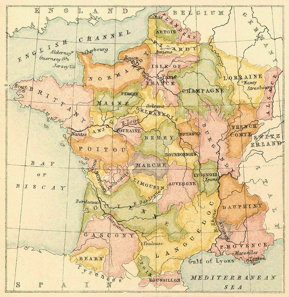 Провинции Франции в средние века