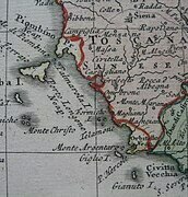 Княжество Пьомбино на карте