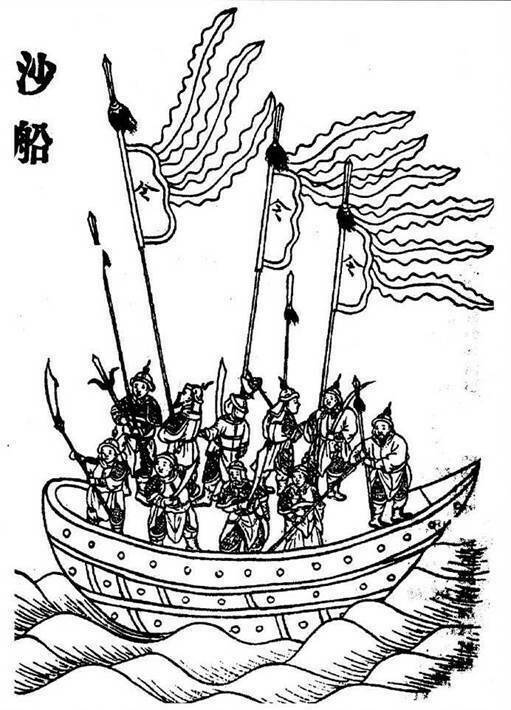 «Песчаной лодкой» иногда называли китайские корабли, похожие на тот, что изображен на этом рисунке.