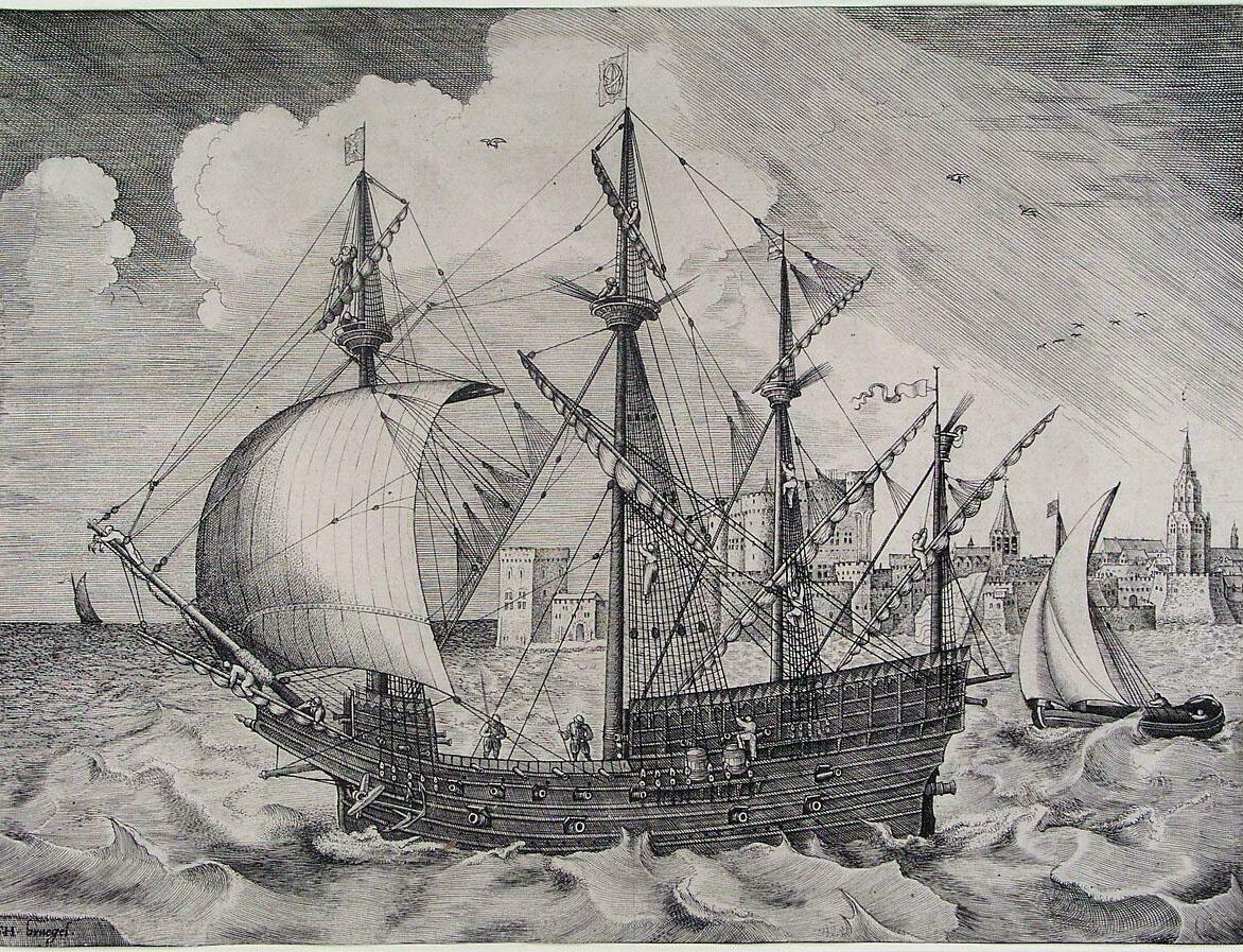 Питер Брейгель Старший. Серия «Морские корабли».1564-1565.