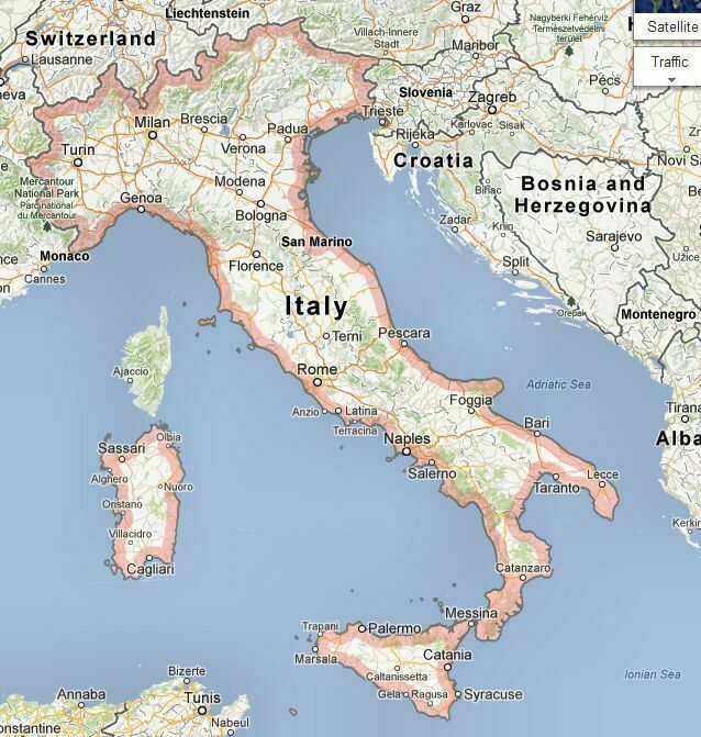 Порт Мессина на карте Италии