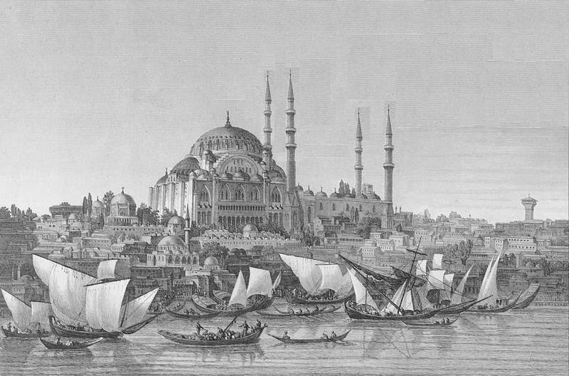 Вид на Стамбул (Константинополь) со стороны моря