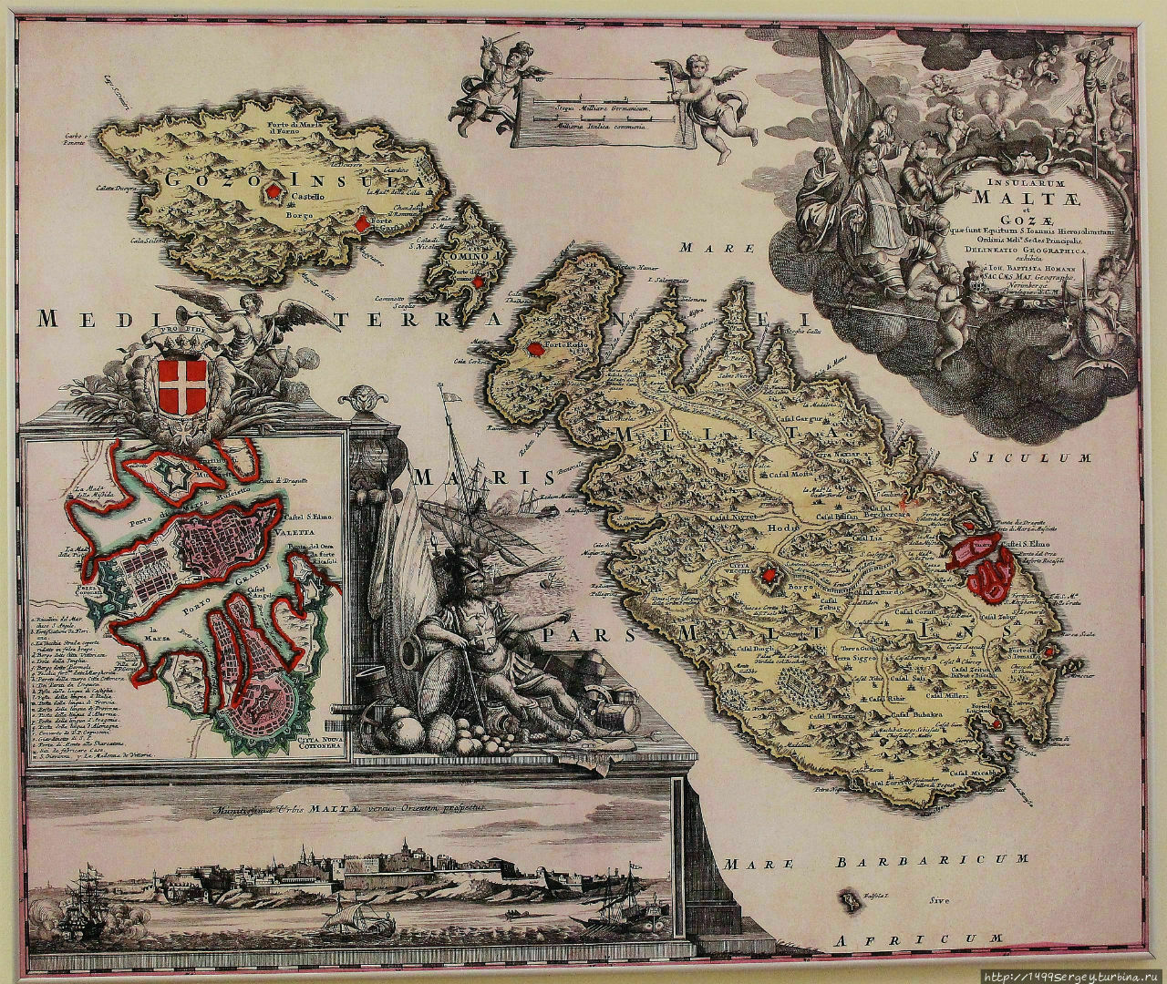Карта острова Мальта