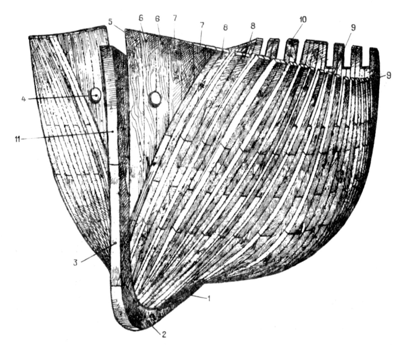 Набор деревянного парусного судна