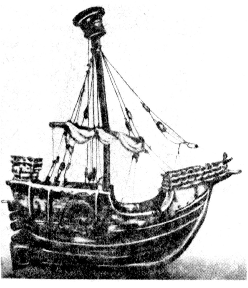 Испанская модель судна, XV в. (Музей принца Генриха, Роттердам).