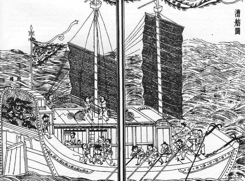Транспорт с зерном на Большом Канале, начало правления династии Мин