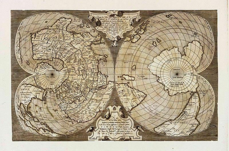 Карта мира Меркатора 1538 г.