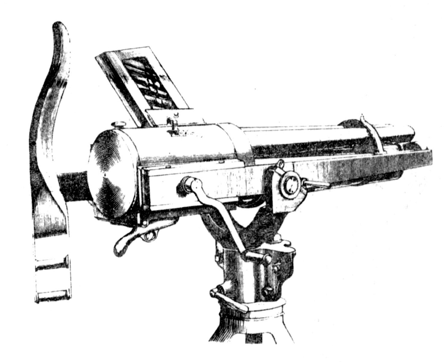 Револьверная пушка Гочкиса с пятью поворачивающимися стволами